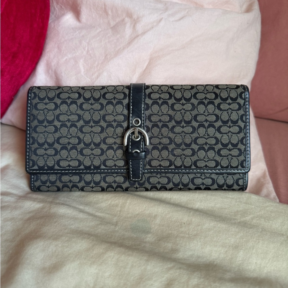 SOLD - Black and Gray Monogram vintage wallet